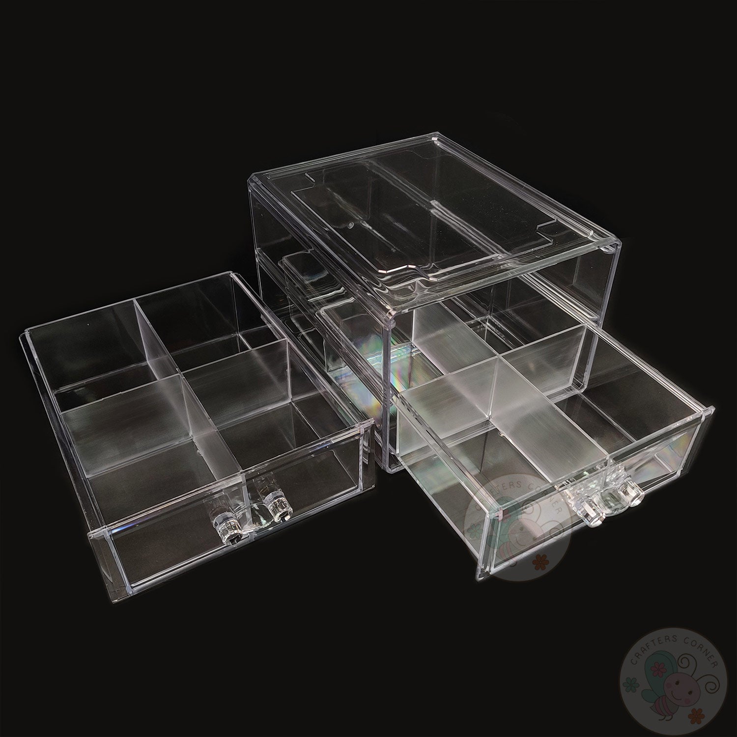 Transparent Acrylic Storage Drawer Box – 8 Slot