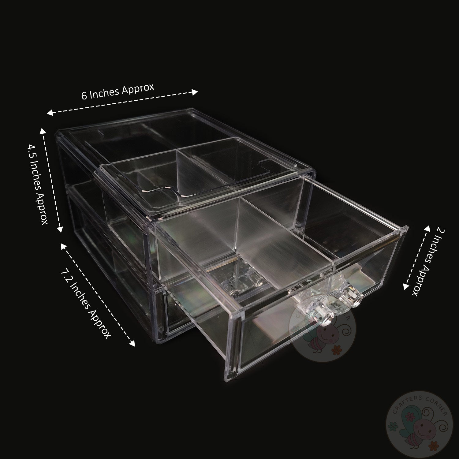 Transparent Acrylic Storage Drawer Box – 8 Slot