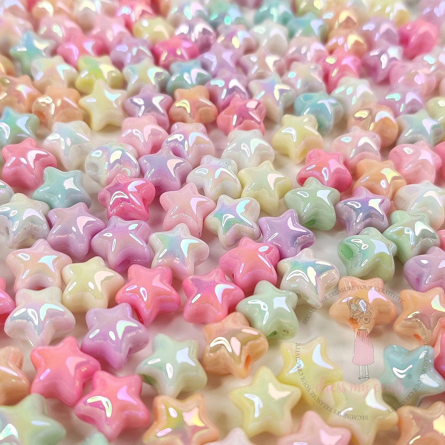 Holographic Dream Star Beads