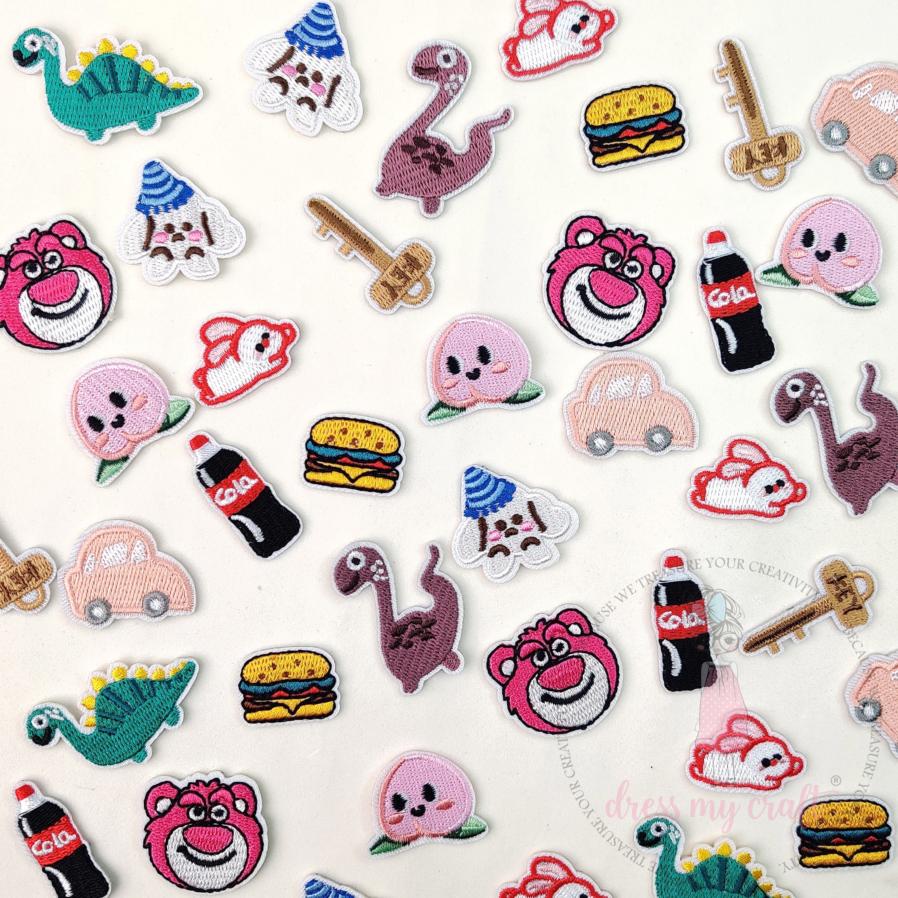 Embroidered Mix Colors Patches #2 - 10 Pcs