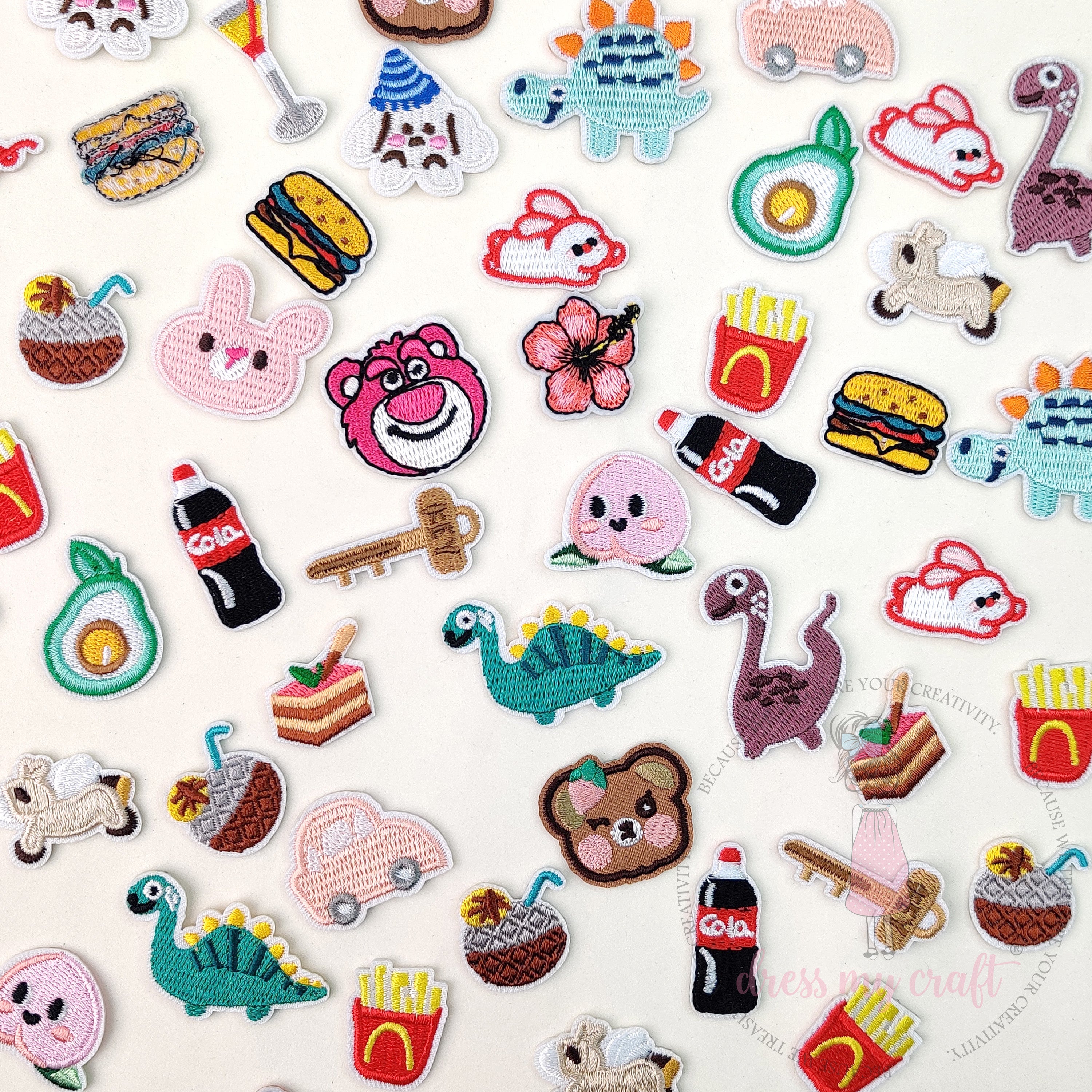 Embroidered Mix Colors Patches #2 - 10 Pcs