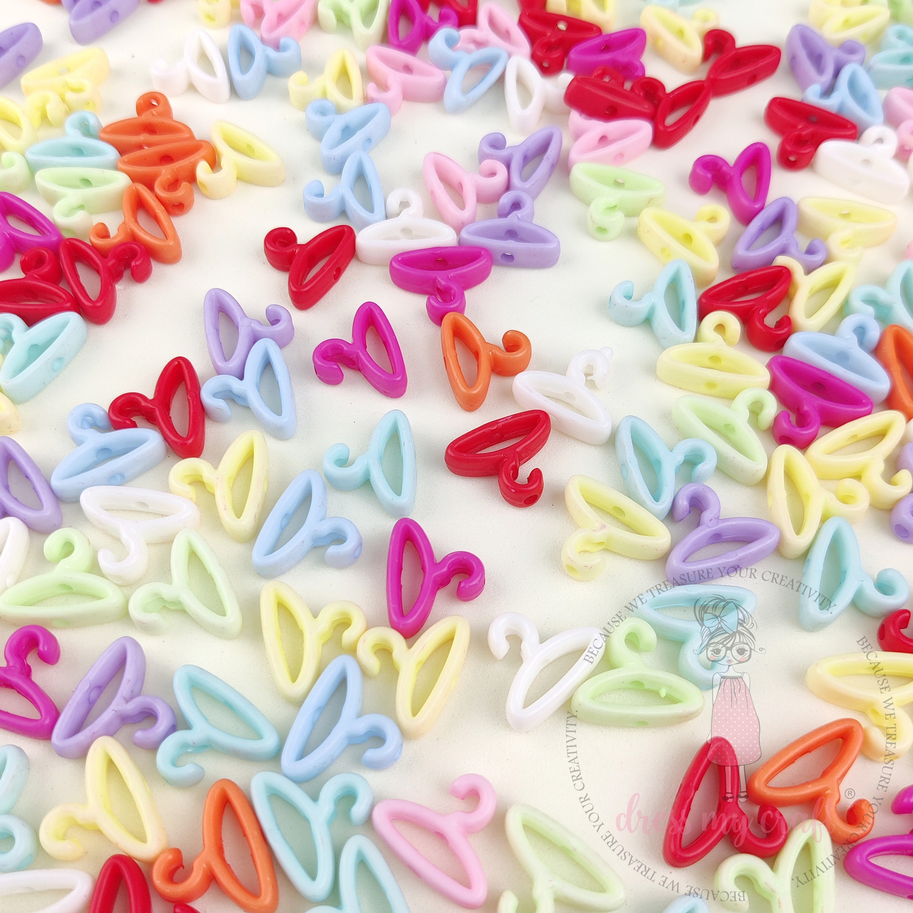 Multicolor Mini Hanger Beads - 30 Pcs