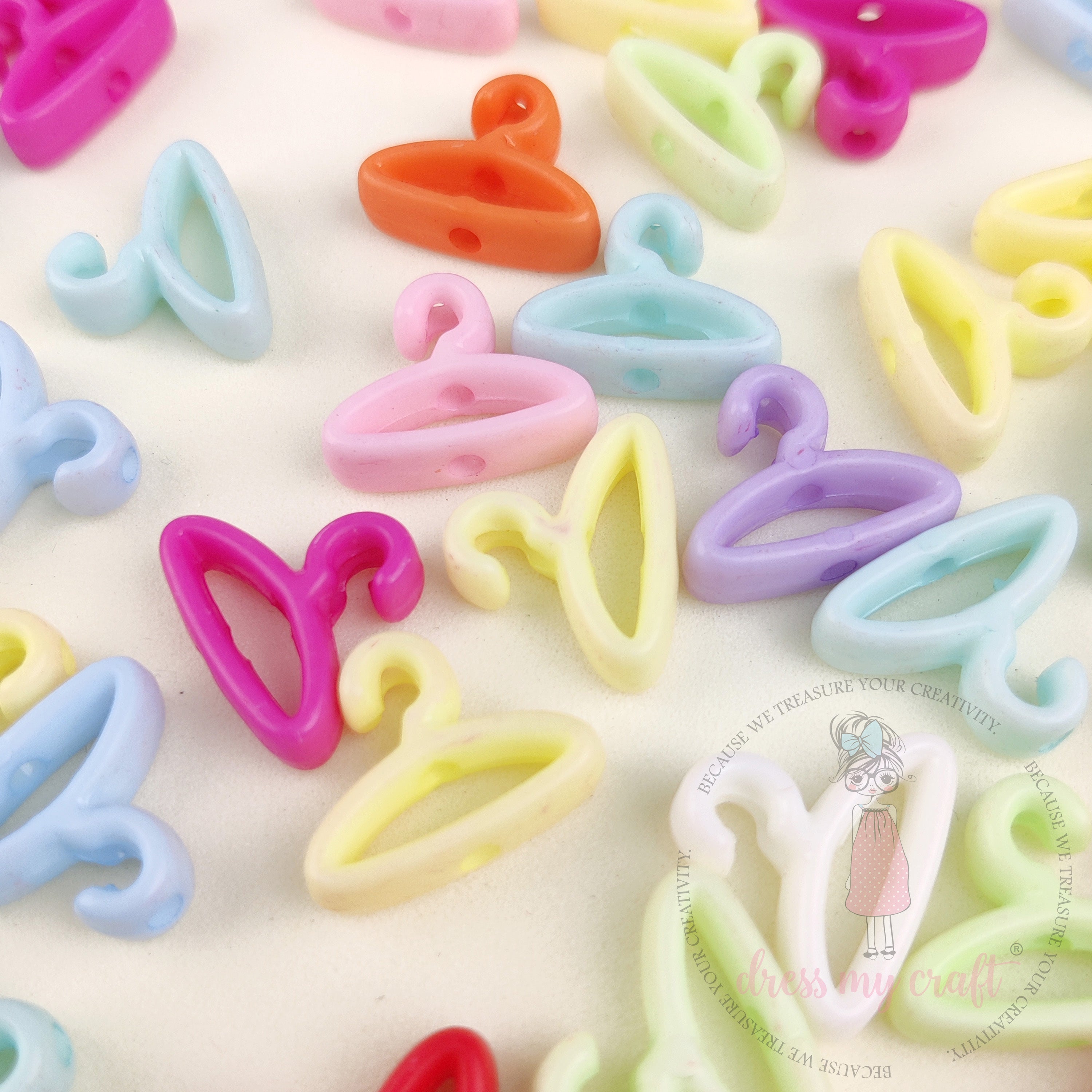 Multicolor Mini Hanger Beads - 30 Pcs