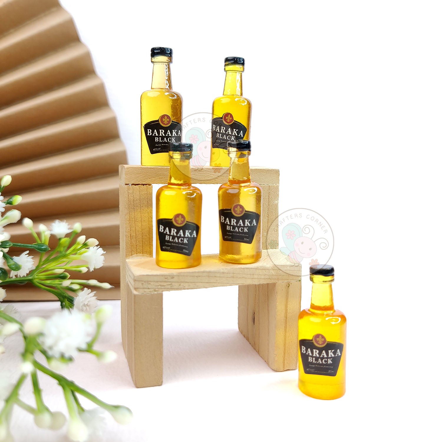 Miniature Baraka Black Wisky Bottles