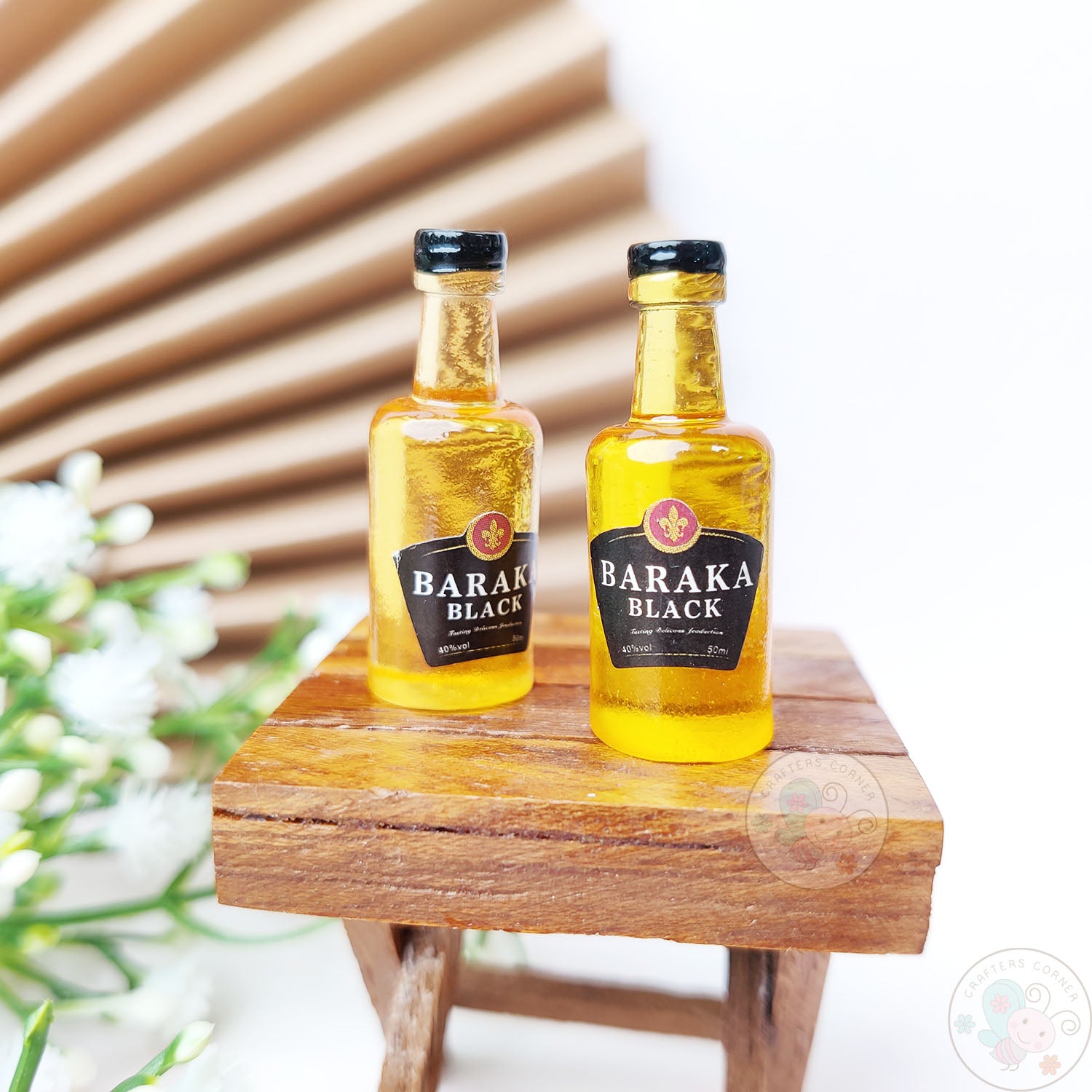 Miniature Baraka Black Wisky Bottles