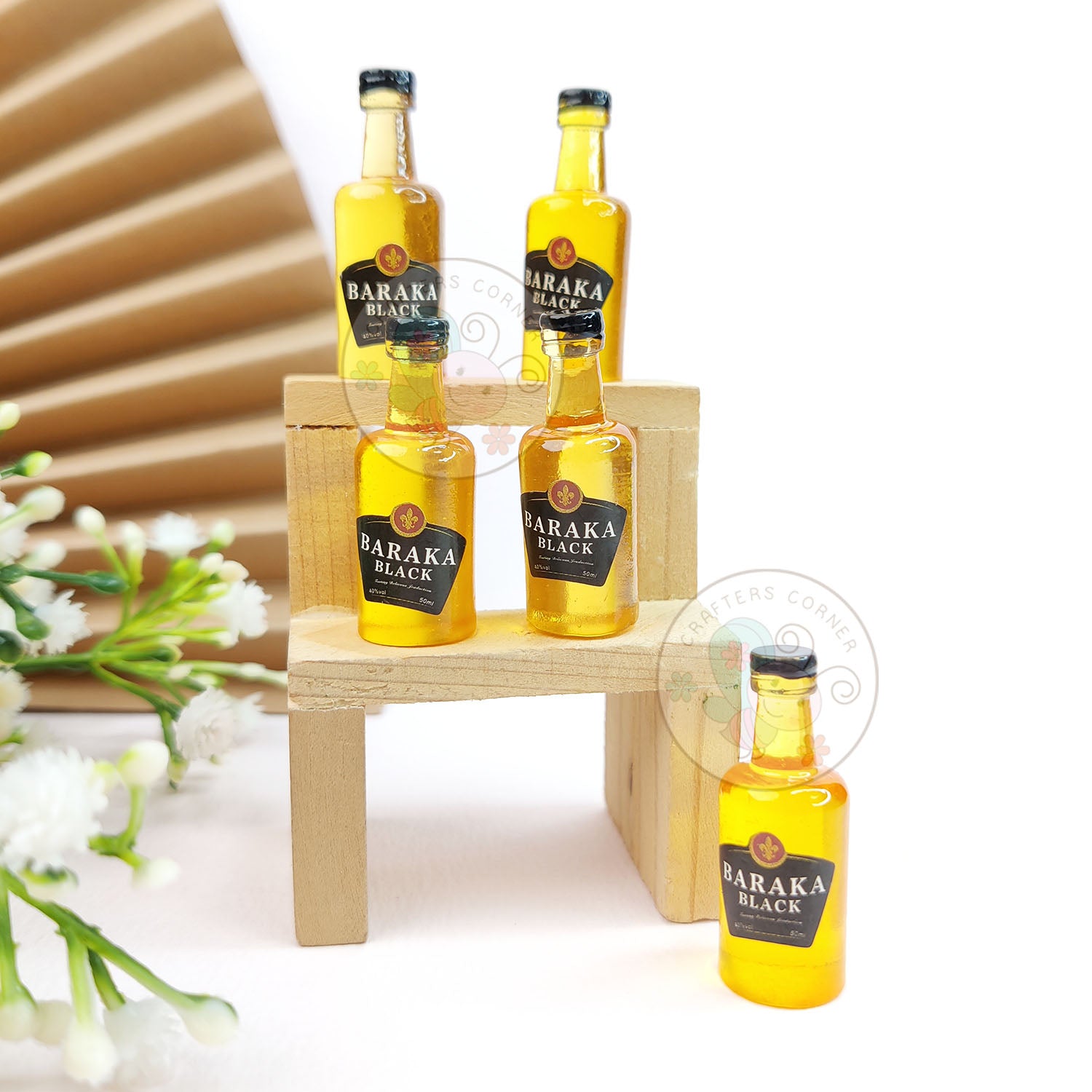 Miniature Baraka Black Wisky Bottles