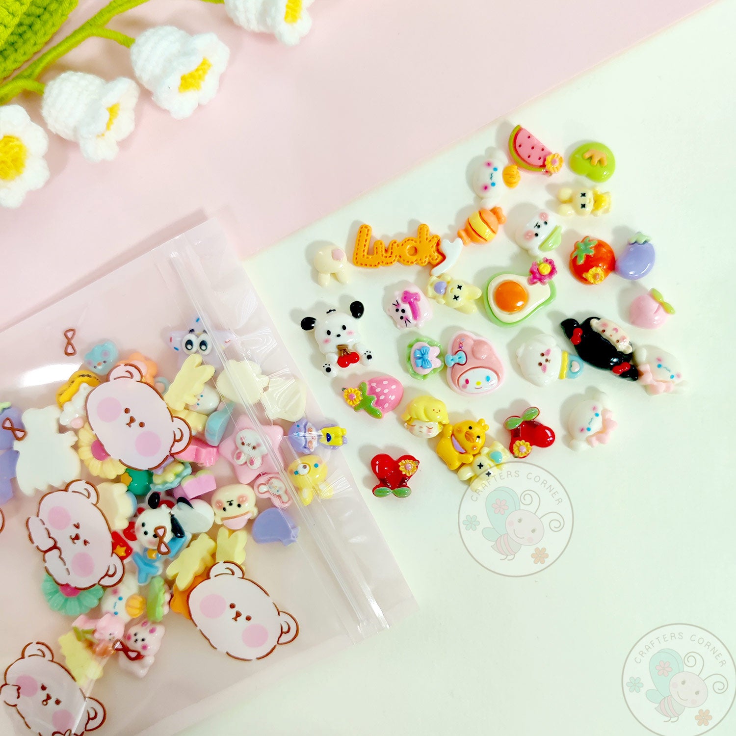 Cute Pinky Bear - Zip Lock Storage Bags