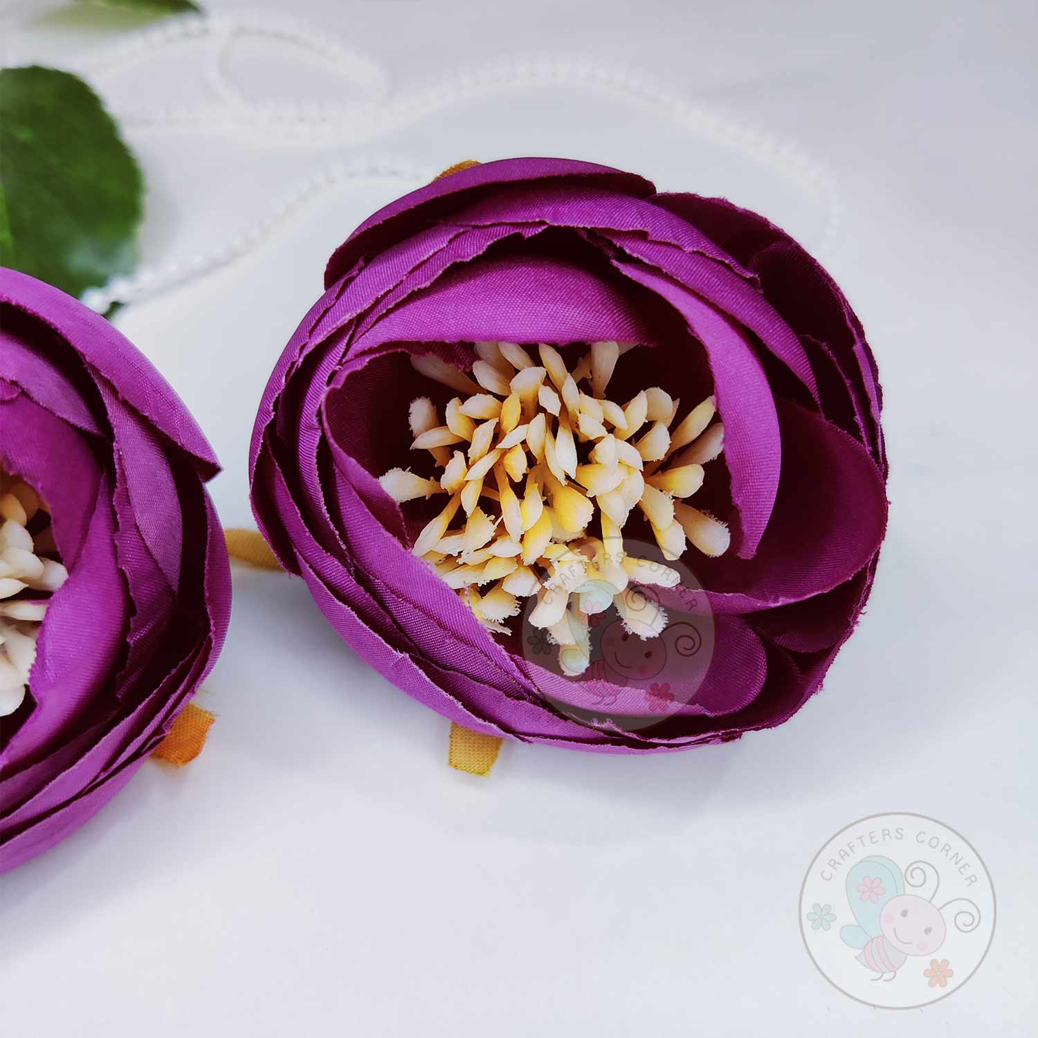Big Cabbage Fabric Roses - Purple