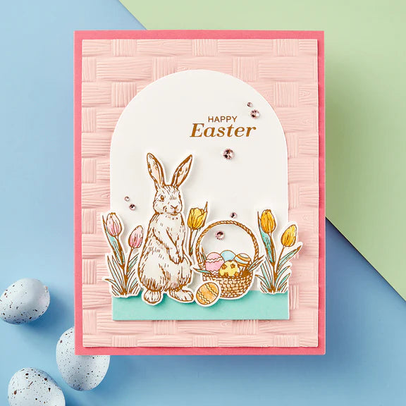 Woven 3D Embossing Folder from the Spring Sampler Collection by Simony Hurley