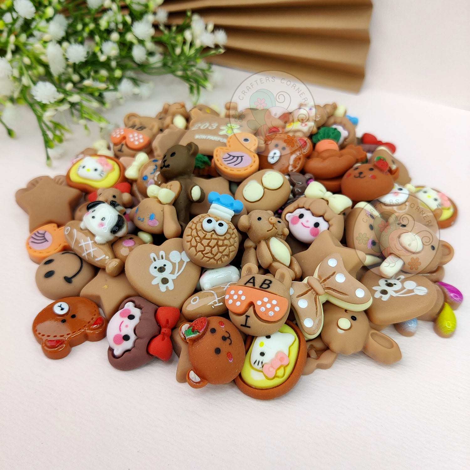 Brown Family - Mix Flatback Cabochons Pack (20g)