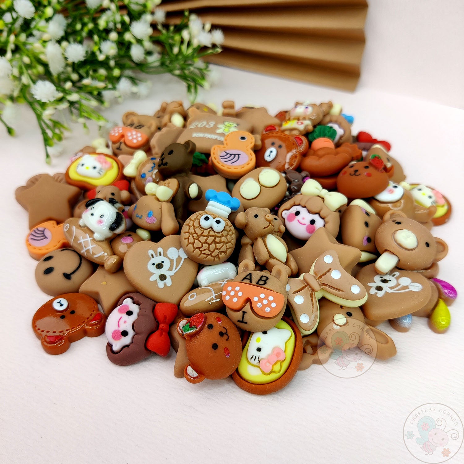 Brown Family - Mix Flatback Cabochons Pack (20g)