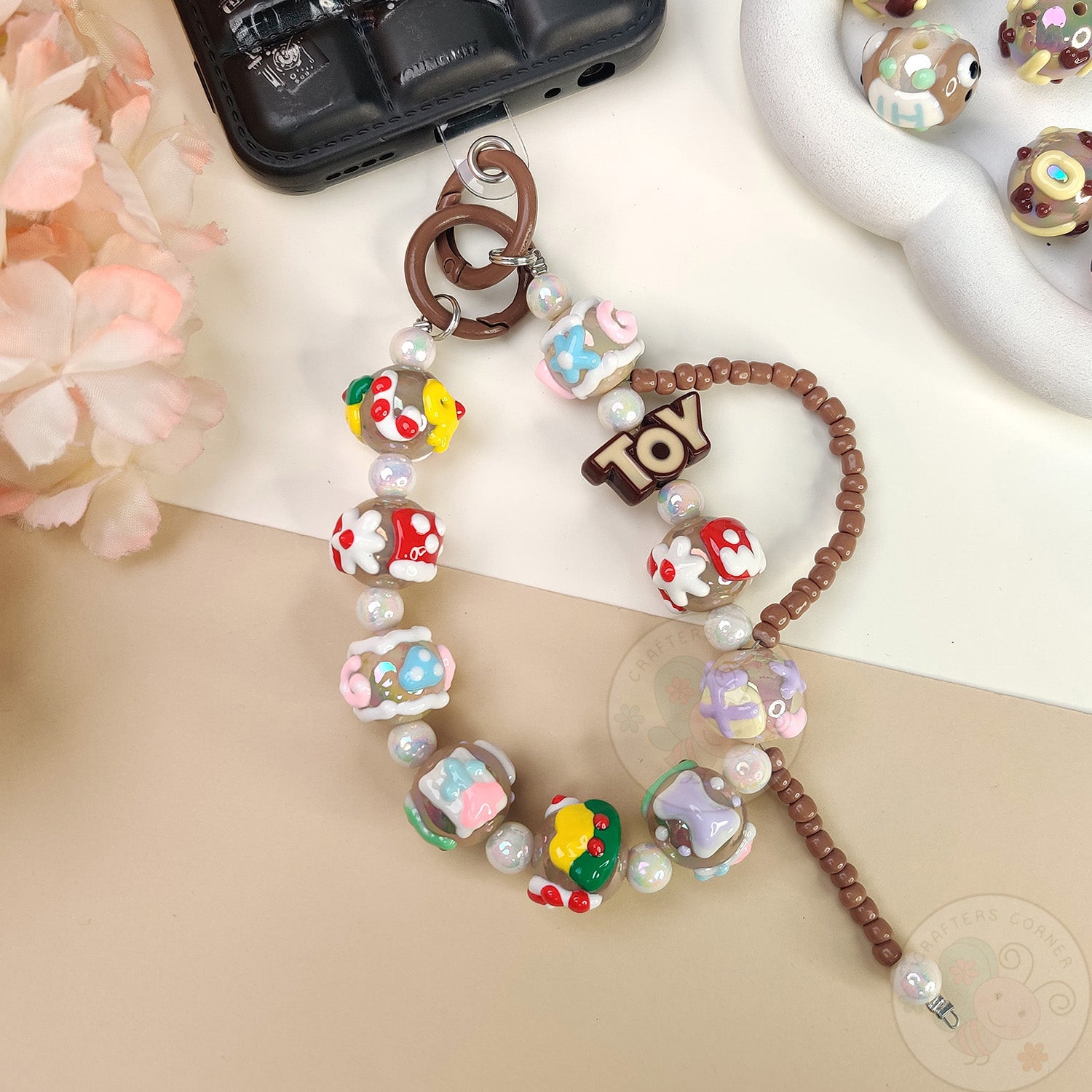Handmade Kawaii Mobile Charm - Brown Toy