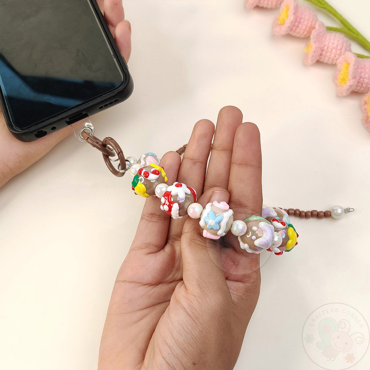Handmade Kawaii Mobile Charm - Brown Toy