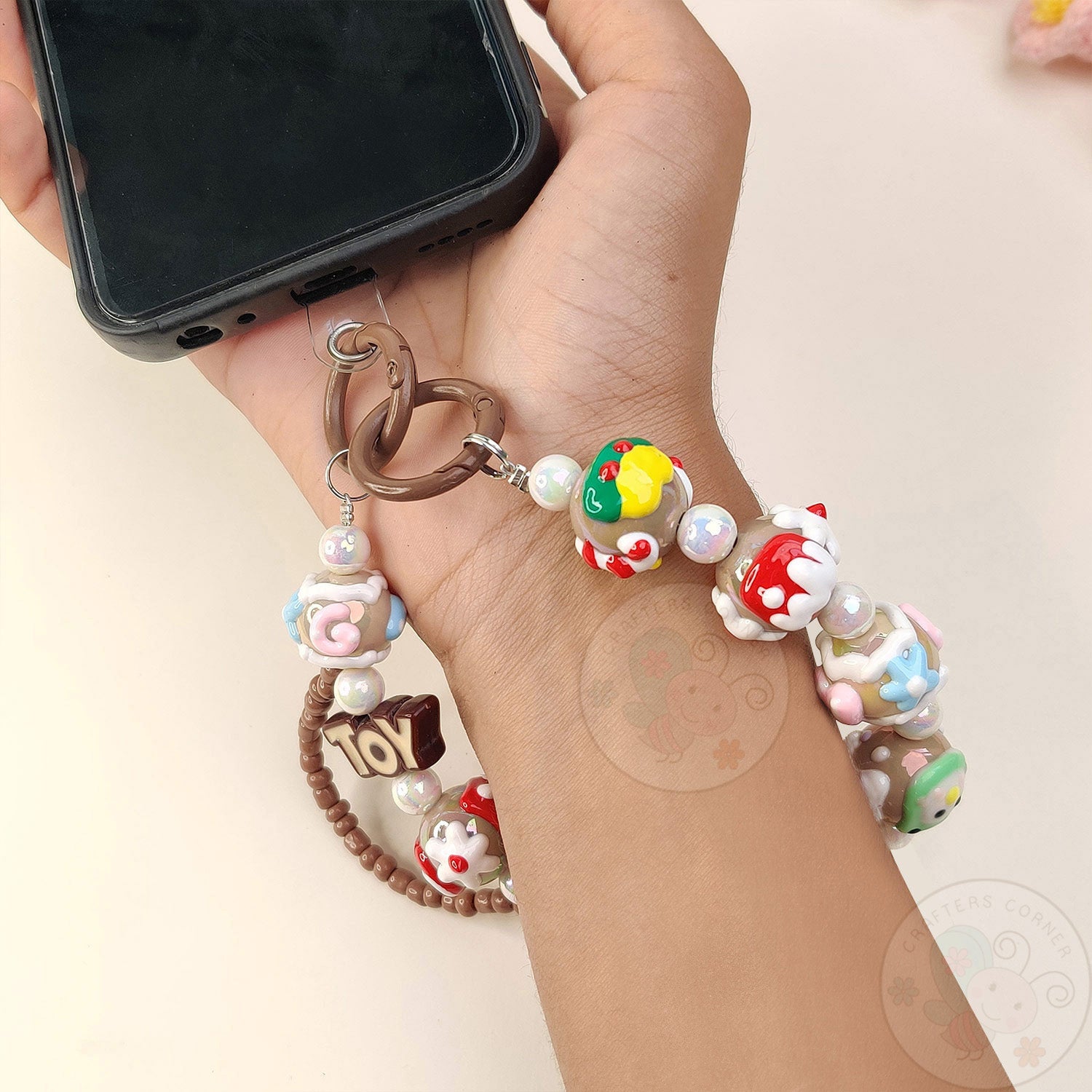 Handmade Kawaii Mobile Charm - Brown Toy