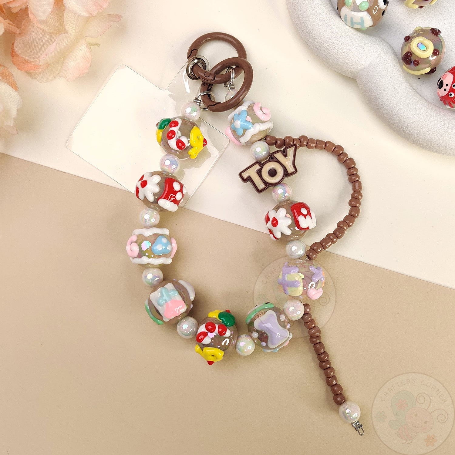 Handmade Kawaii Mobile Charm - Brown Toy