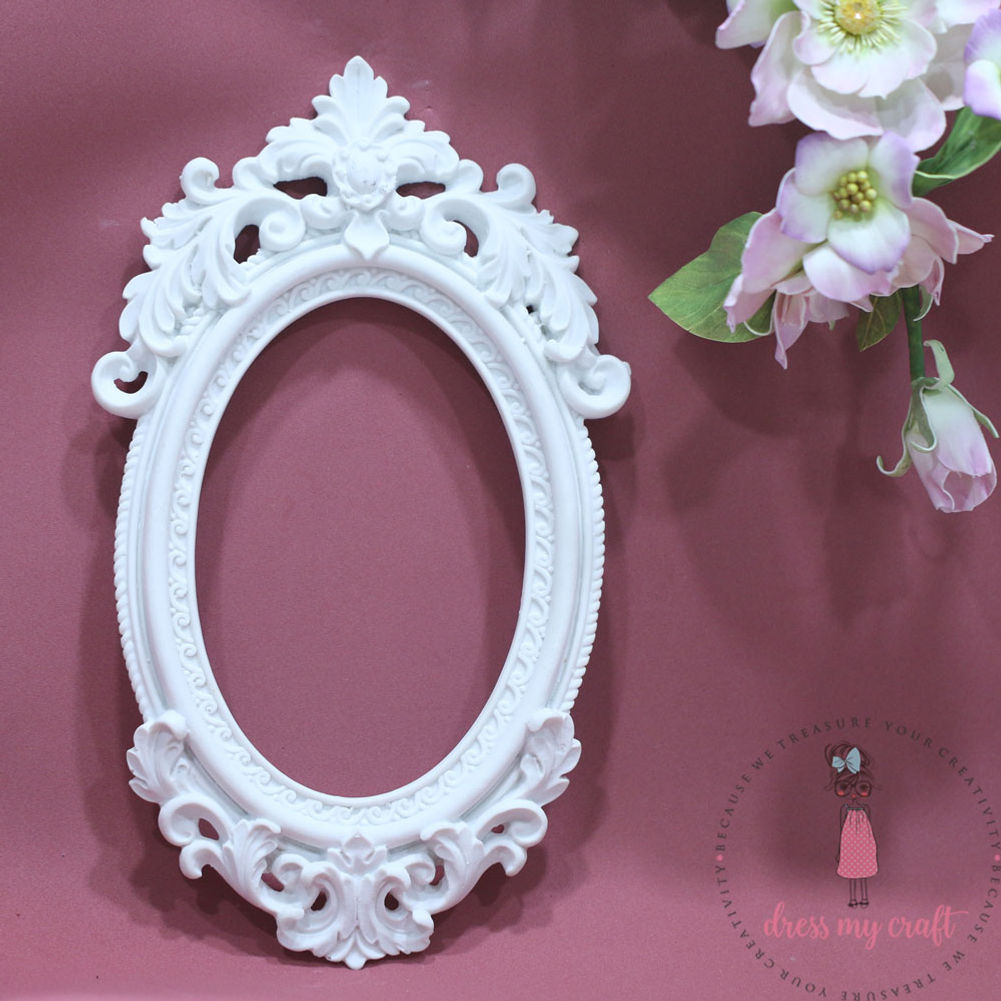 Resin Carved Oval Frame