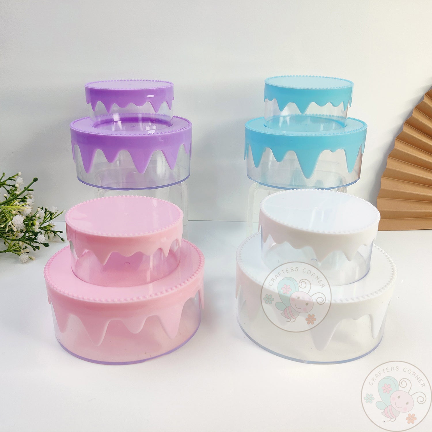 DIY 2-Tier Cake Plastic Storage Box Combo Pack