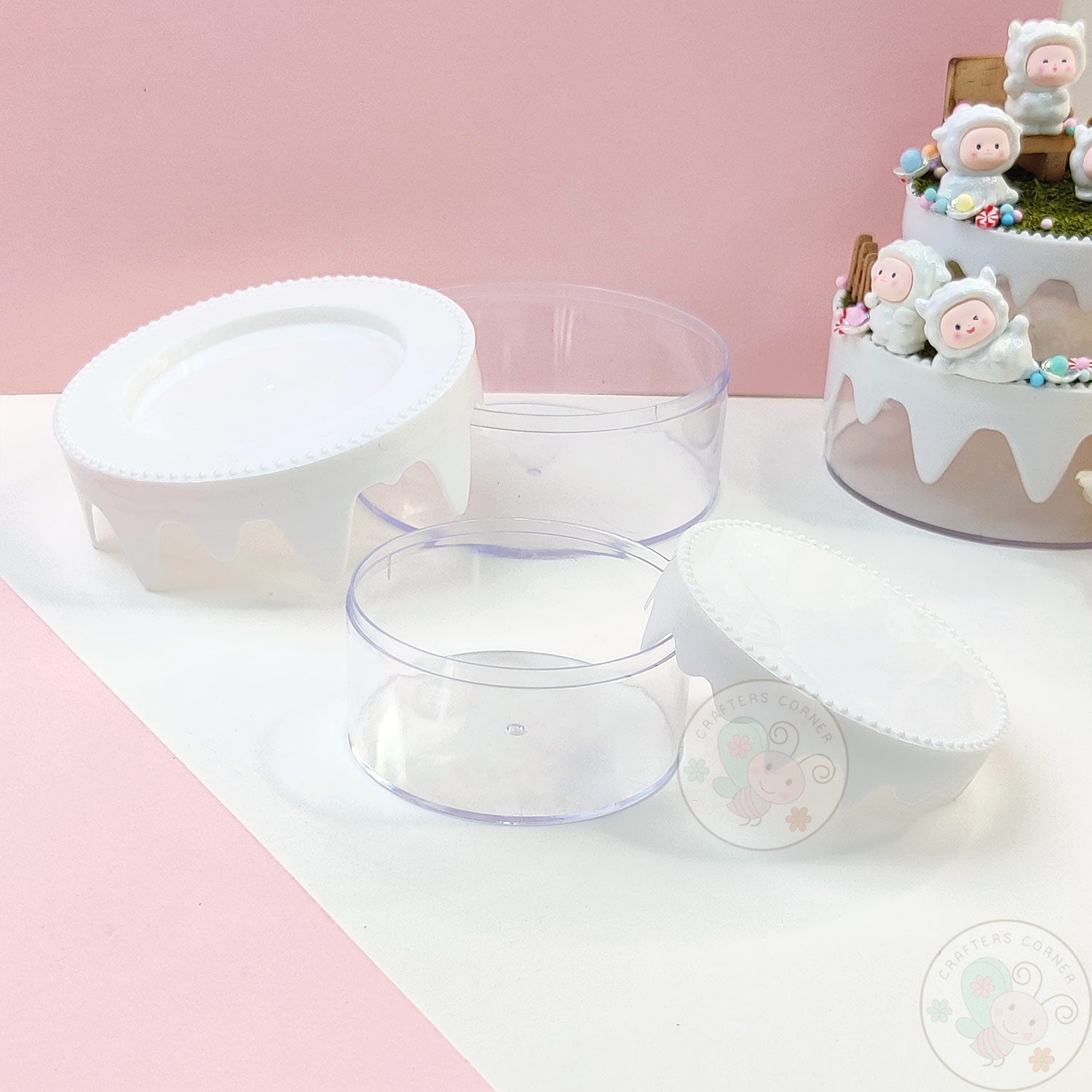 DIY 2-Tier Cake Plastic Storage Box