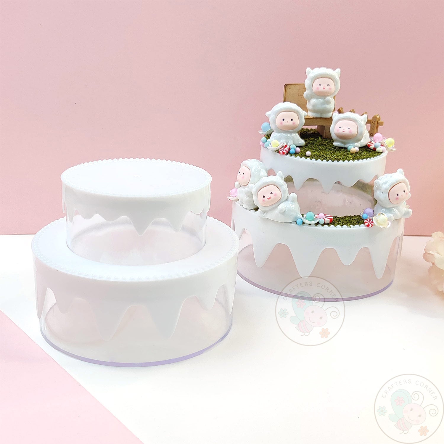 DIY 2-Tier Cake Plastic Storage Box
