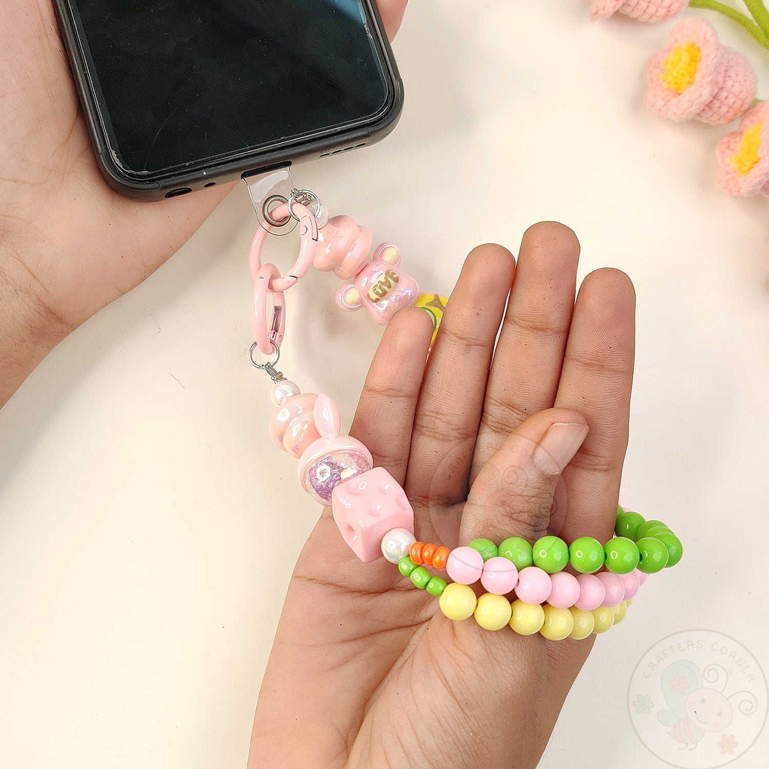Handmade Kawaii Mobile Charm - Candy Pop Bear