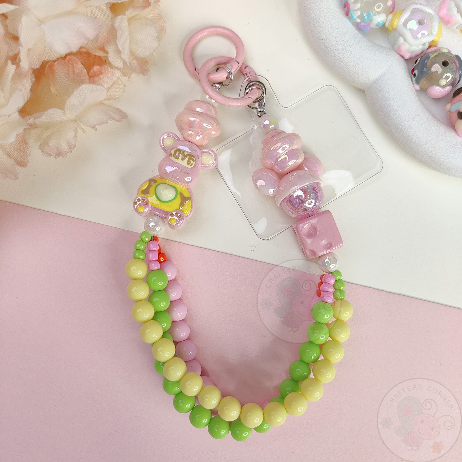 Handmade Kawaii Mobile Charm - Candy Pop Bear