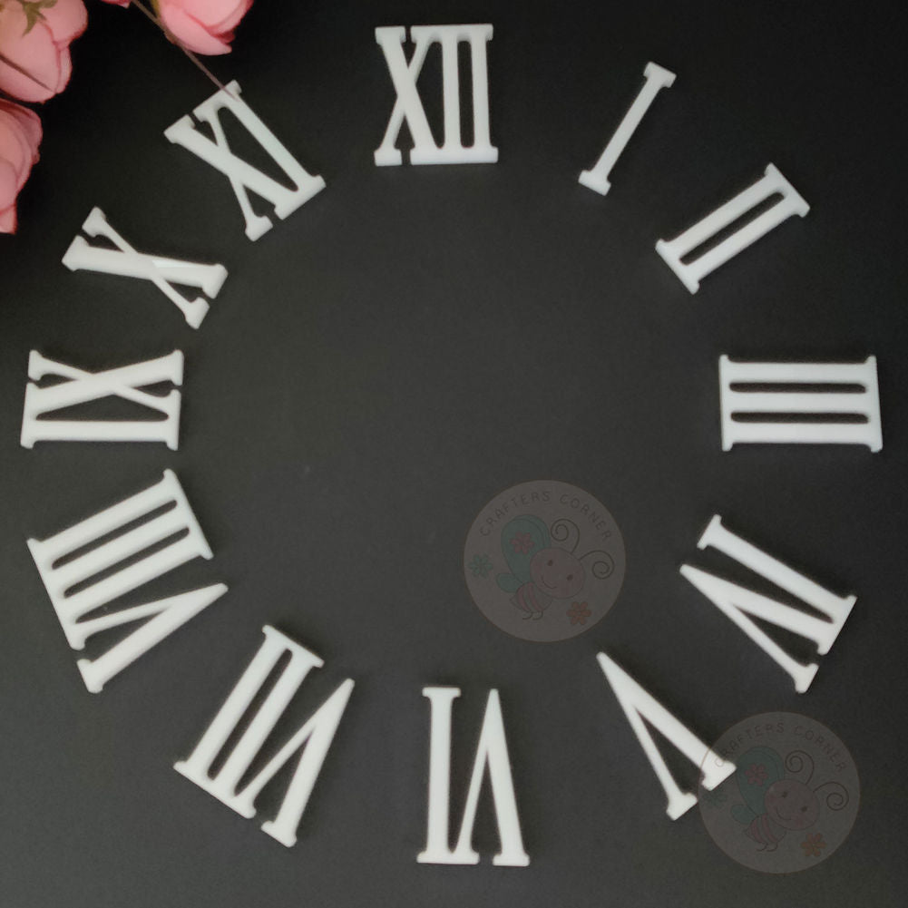 Acrylic Roman Numbers - 50 MM