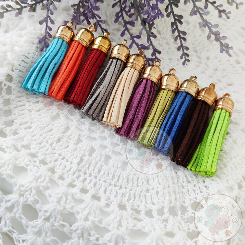 Medium Faux Leather Tassel - (Assorted Pack)