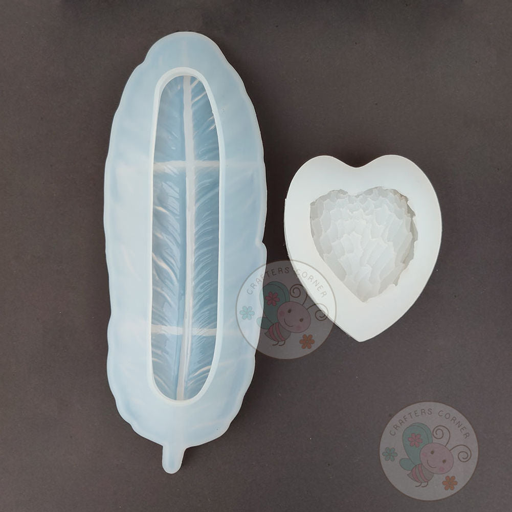 Resin feather Platter & heart Mould