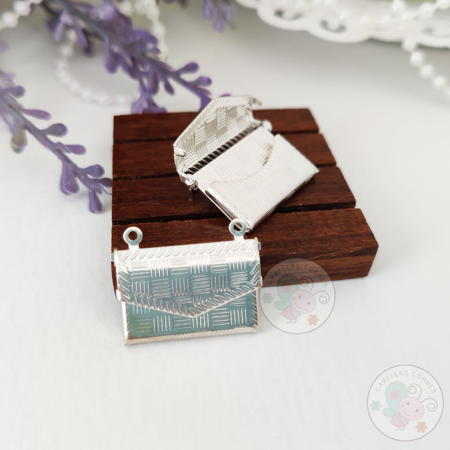 Mini Purse Charm - Silver