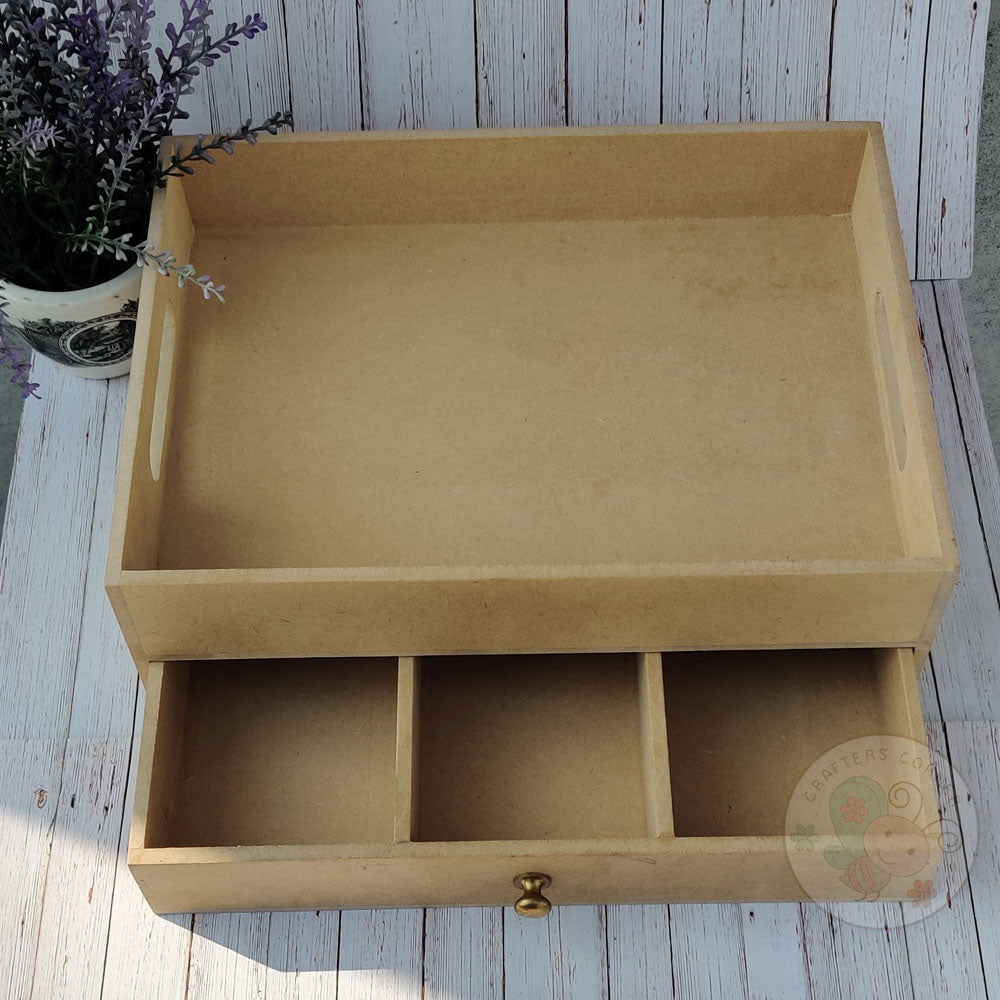 Rectangular Tray with Drawer