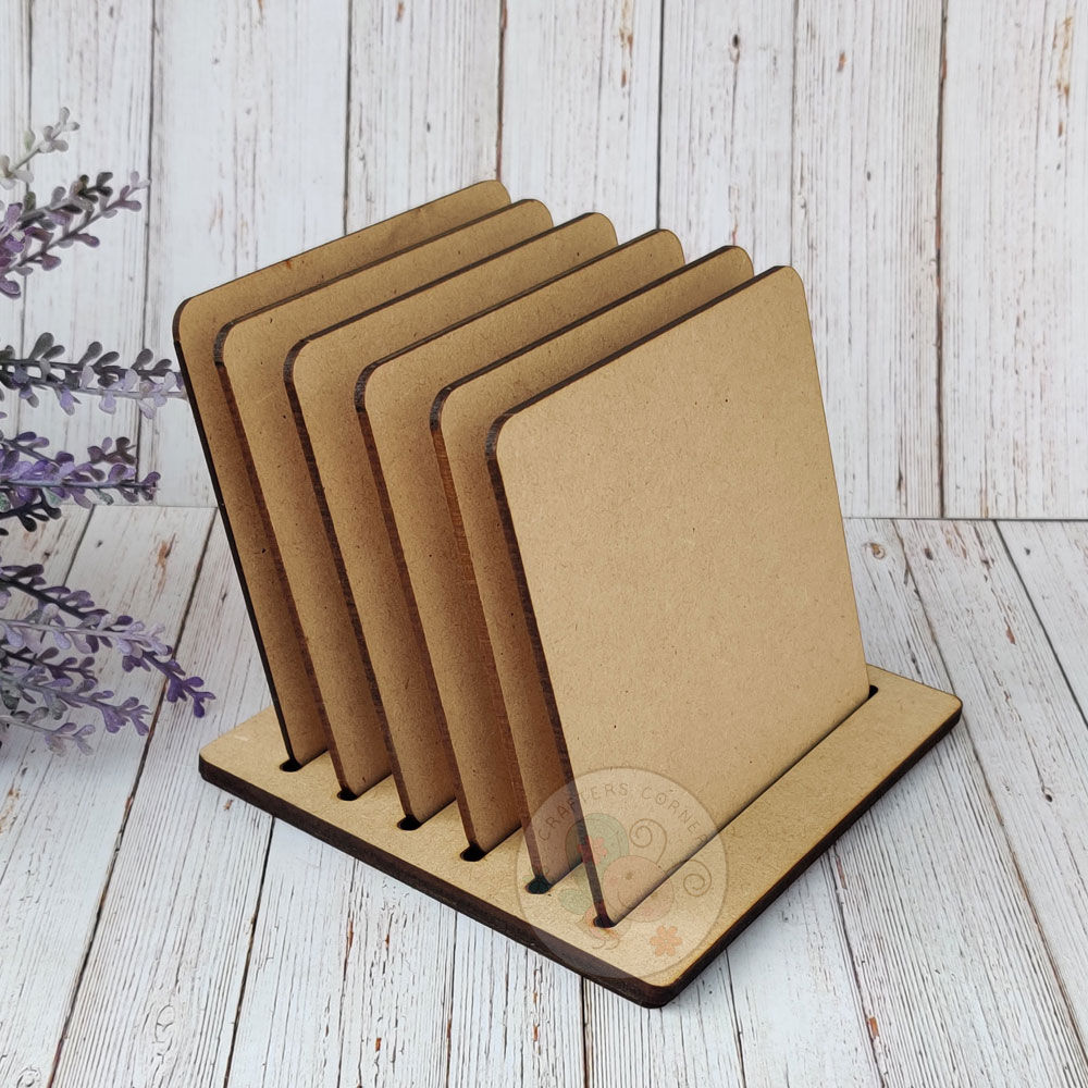 Square Coasters With Stand