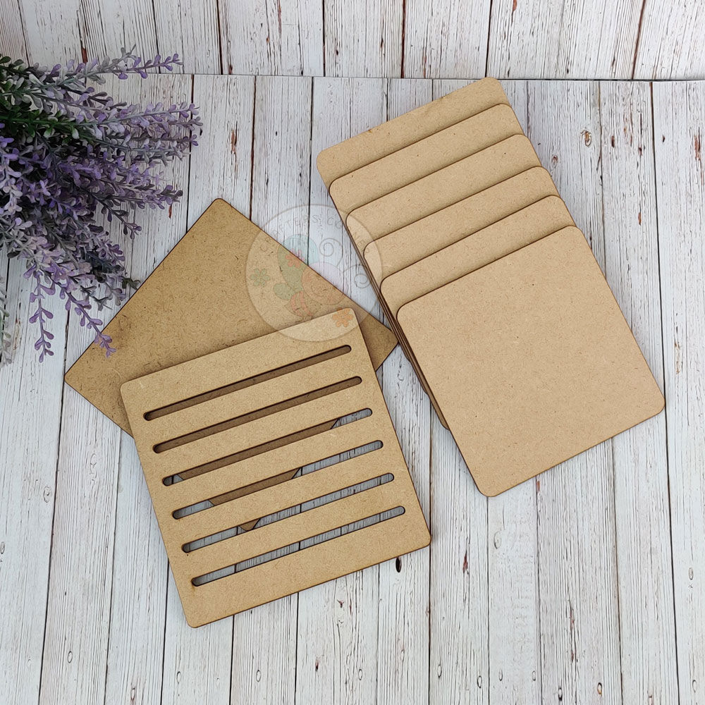 Square Coasters With Stand