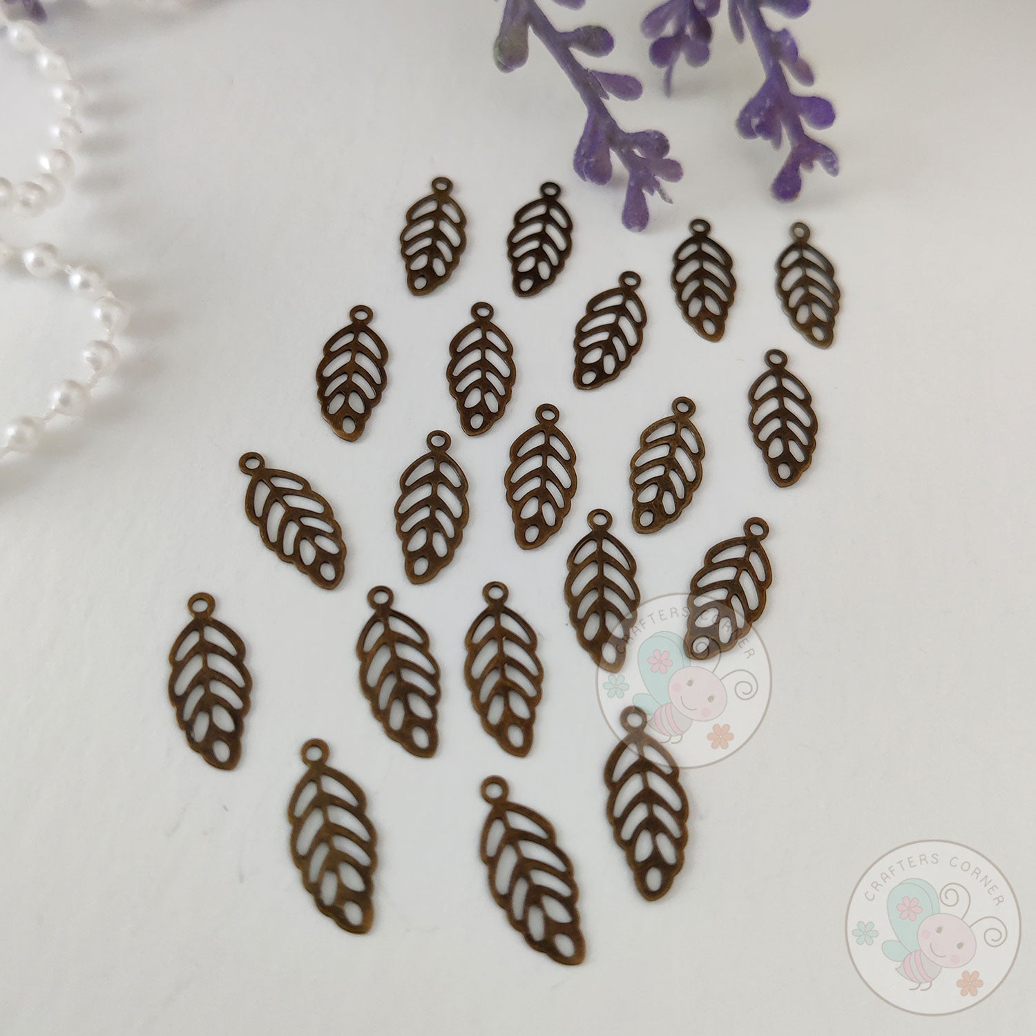 Vintage Leaf Charm