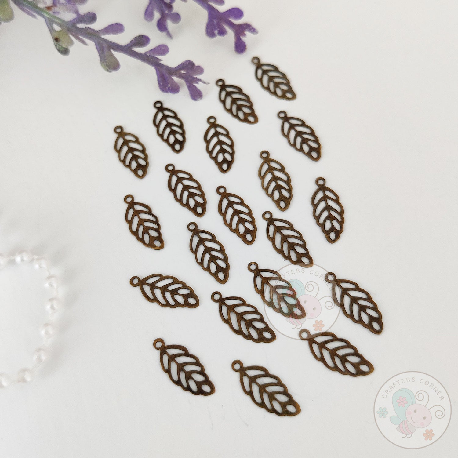 Vintage Leaf Charm