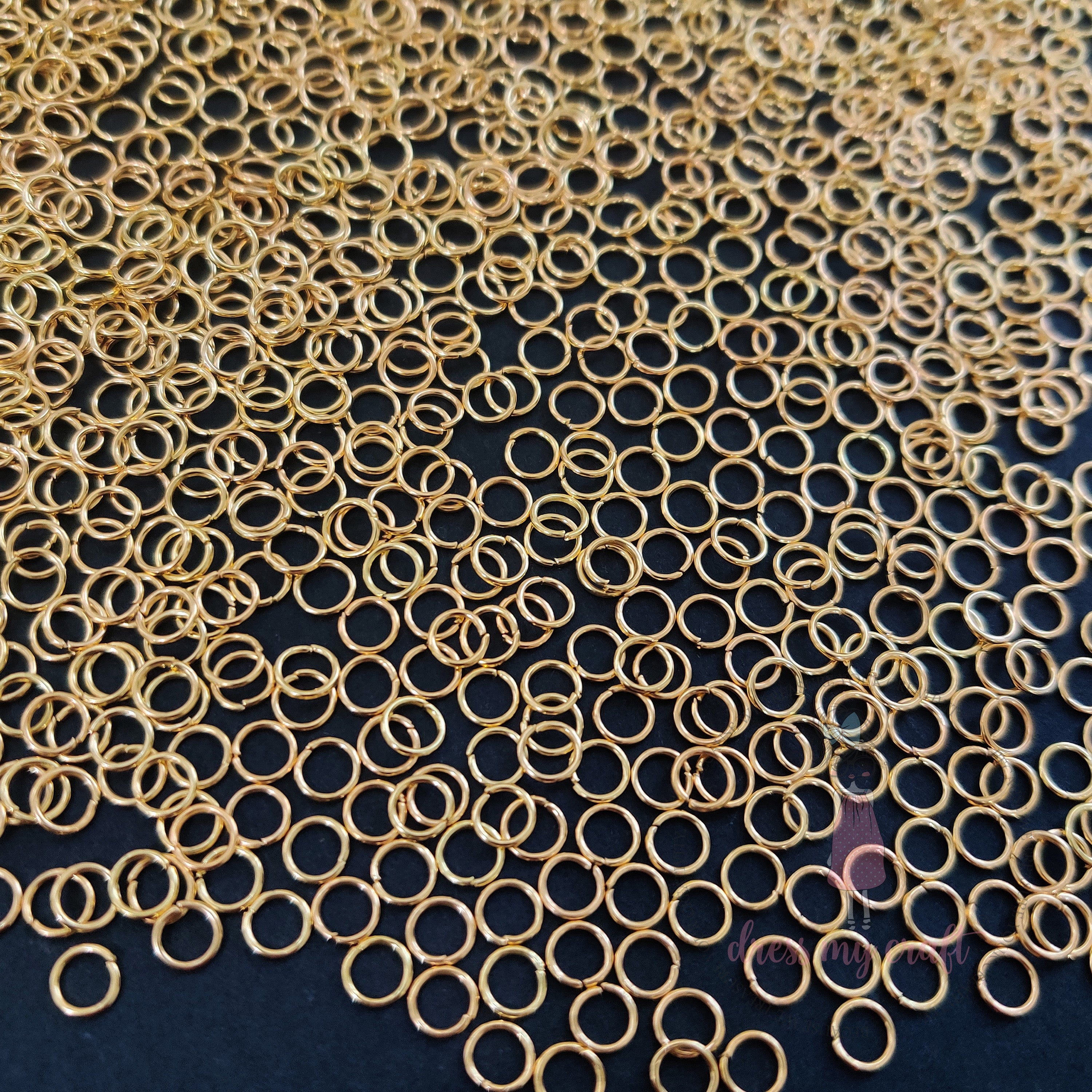 Mini Gold Jump Rings – 5 MM