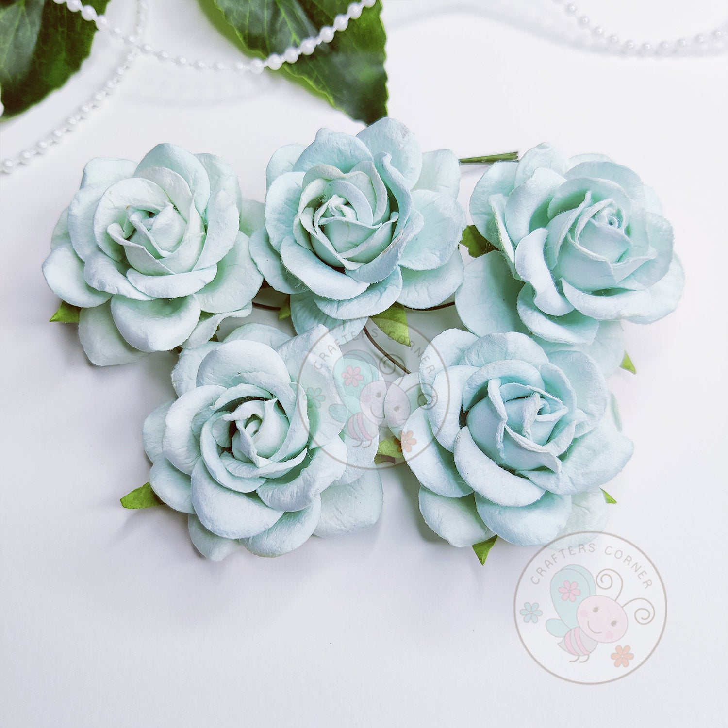 Curved Roses 45 MM - Baby Blue