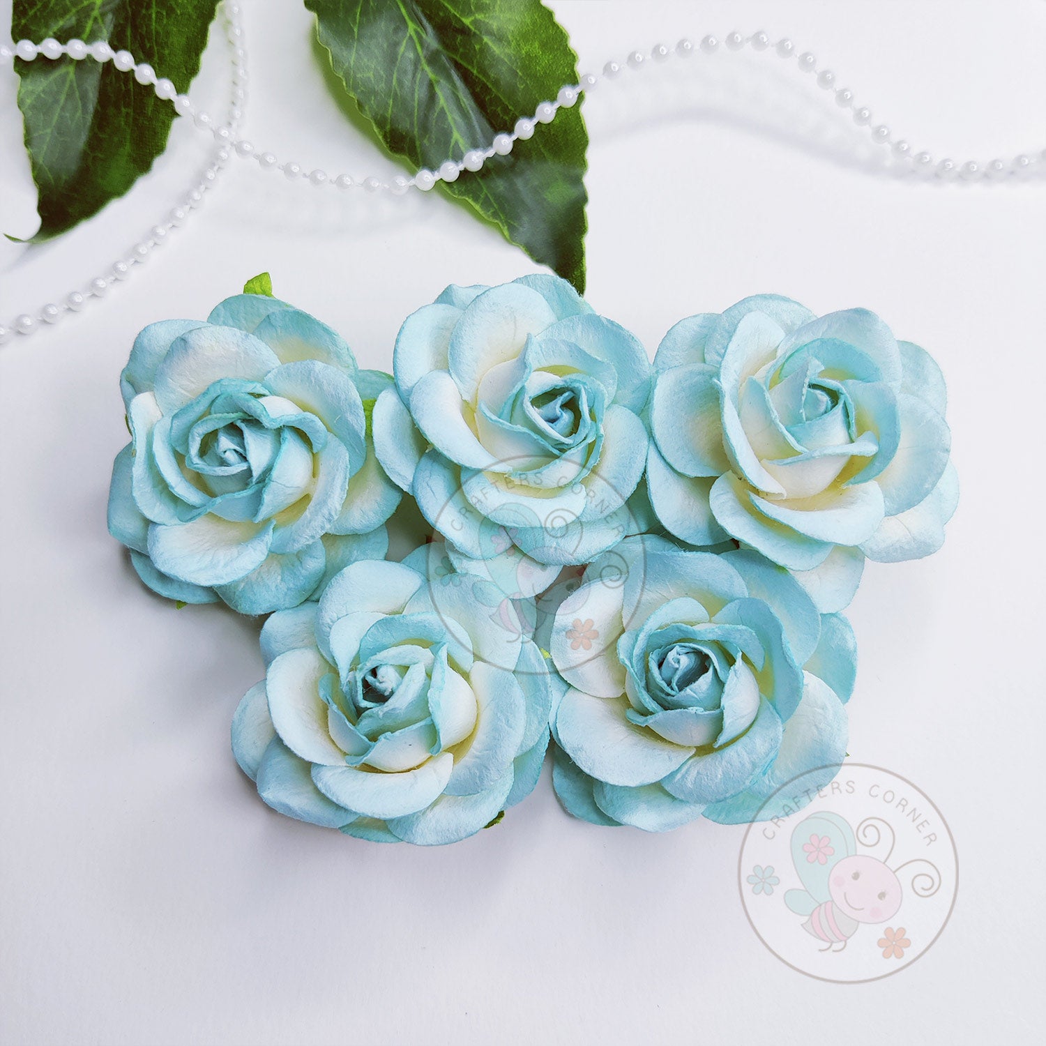 Curved Roses 45 MM - Arctic Blue