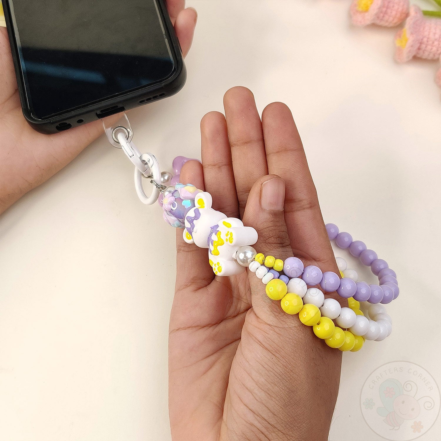 Handmade Kawaii Mobile Charm - Cute Bear