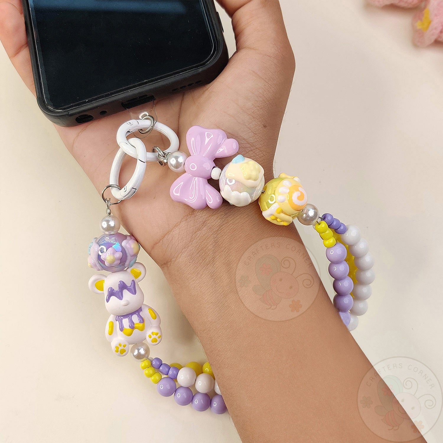 Handmade Kawaii Mobile Charm - Cute Bear