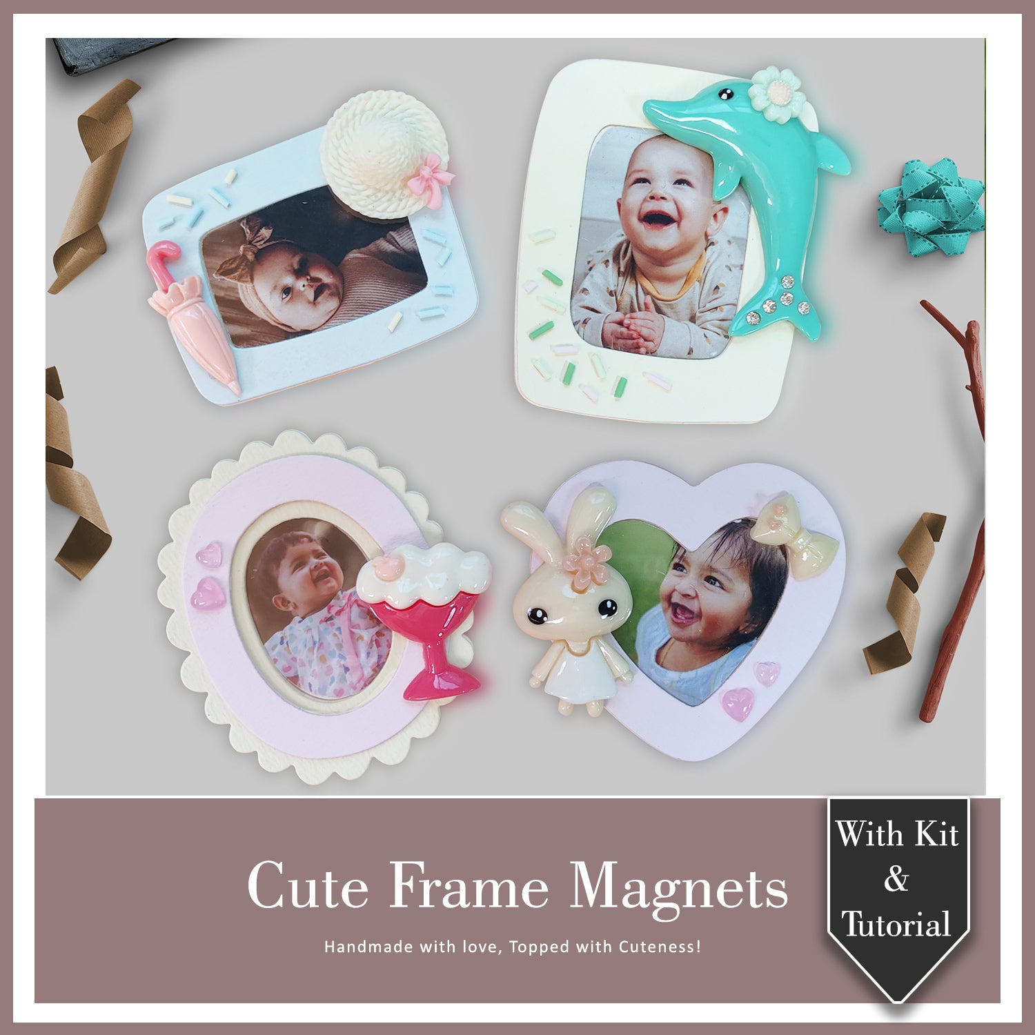 Cute Frame Magnets With Kit & Tutorial