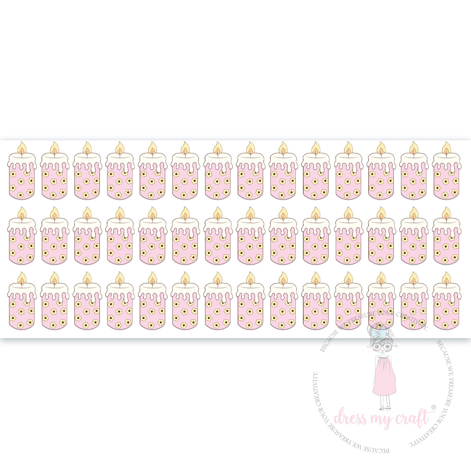 Stick N Peel Stickers- Candle