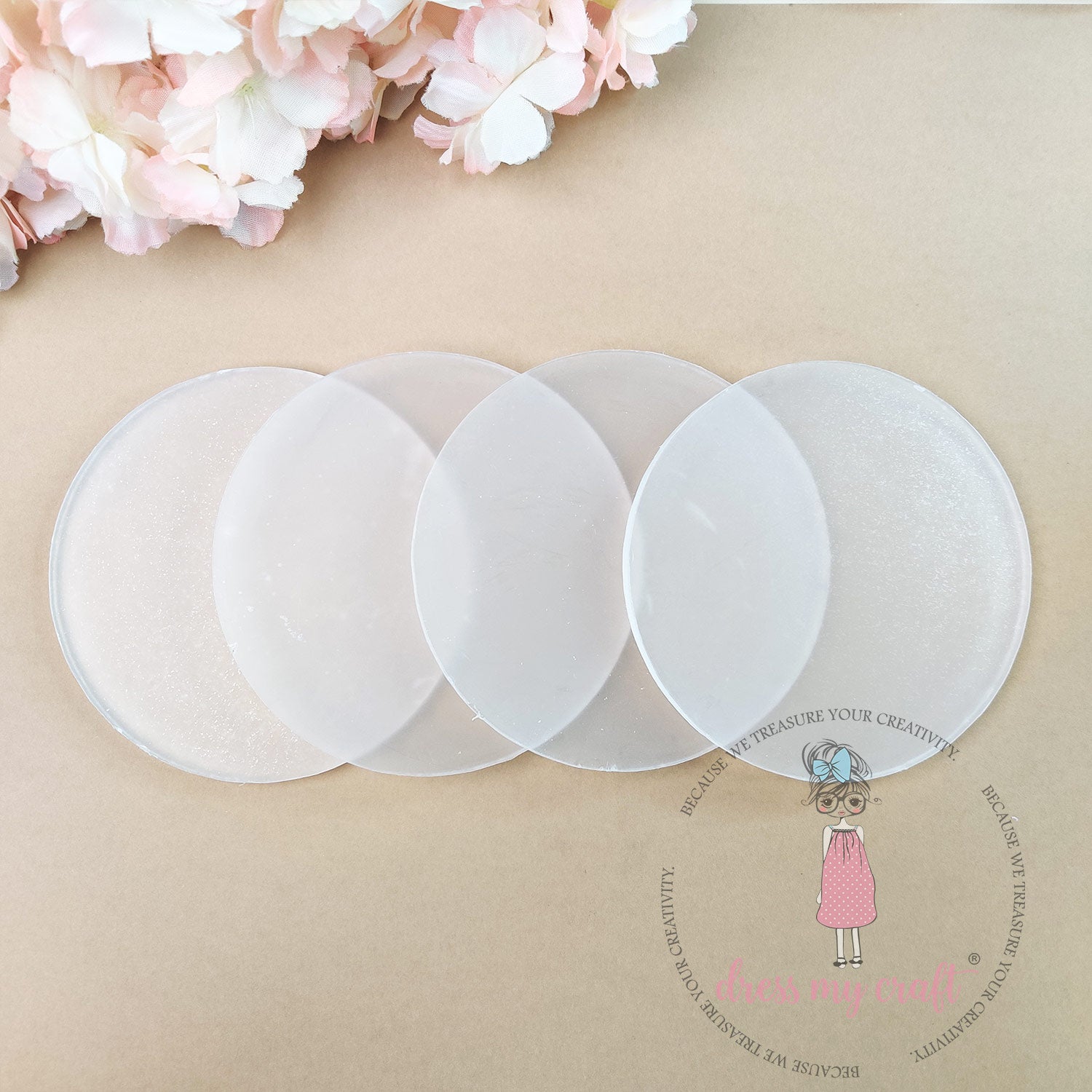 Crystal Clear Coasters (4Pcs/Pack)