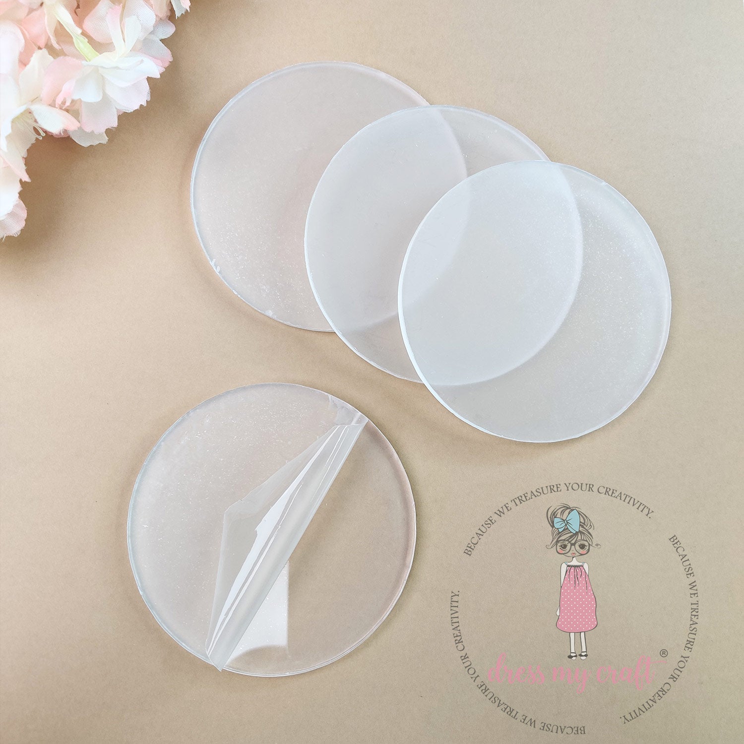 Crystal Clear Coasters (4Pcs/Pack)