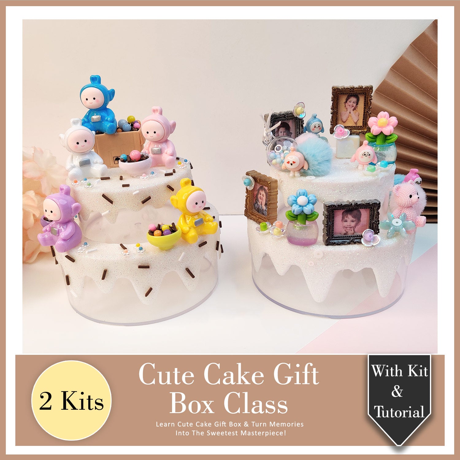 Cute Cake Gift Box Class With Kit & Tutorial