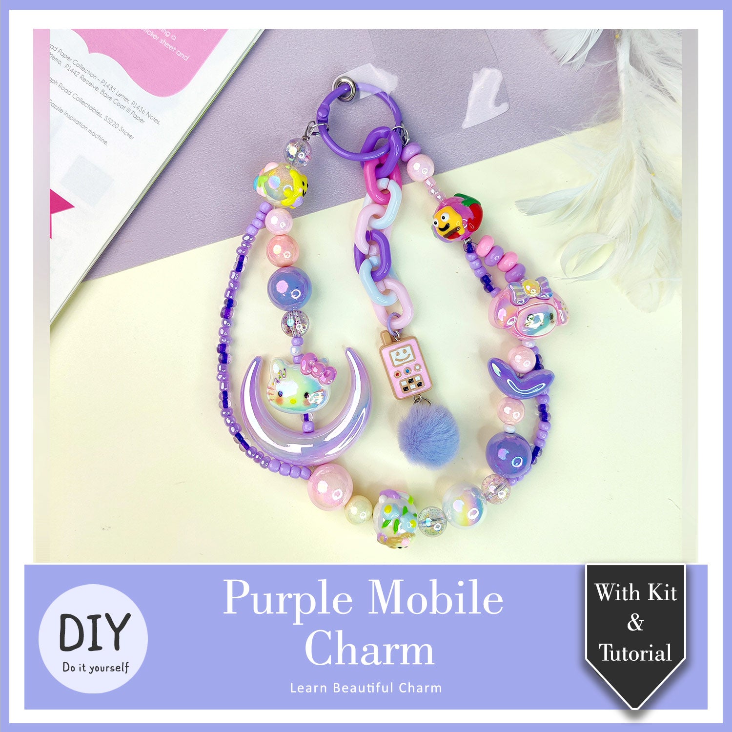 DIY Purple Mobile Charm kit