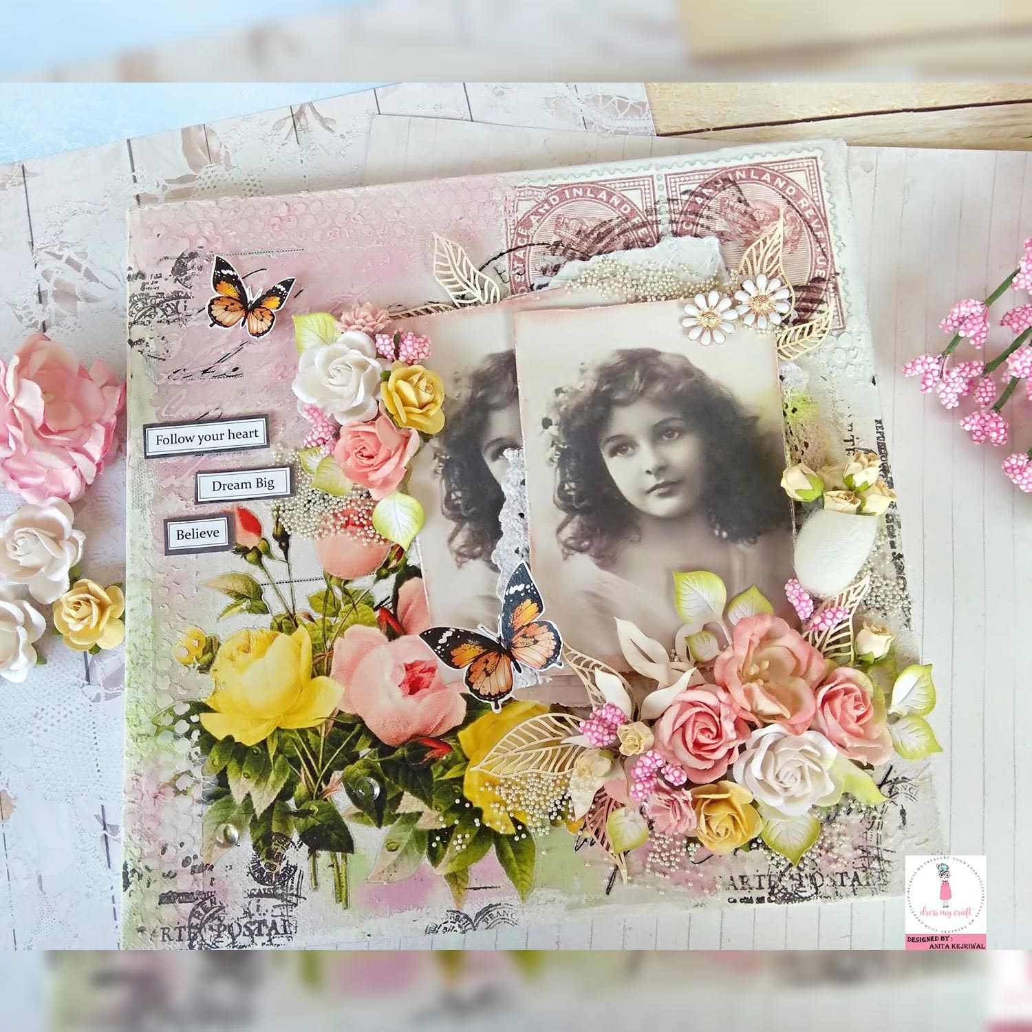 Vintage Script - Stencil