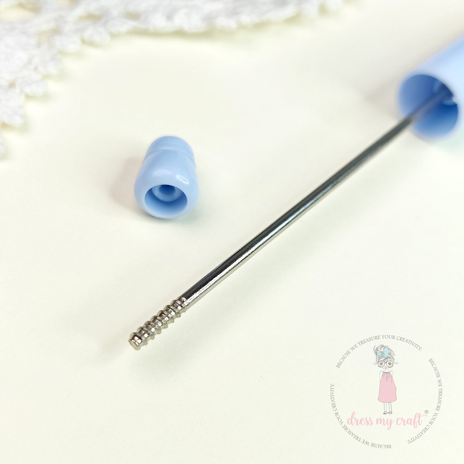 DIY Bead Pens - Pastel Ice Blue