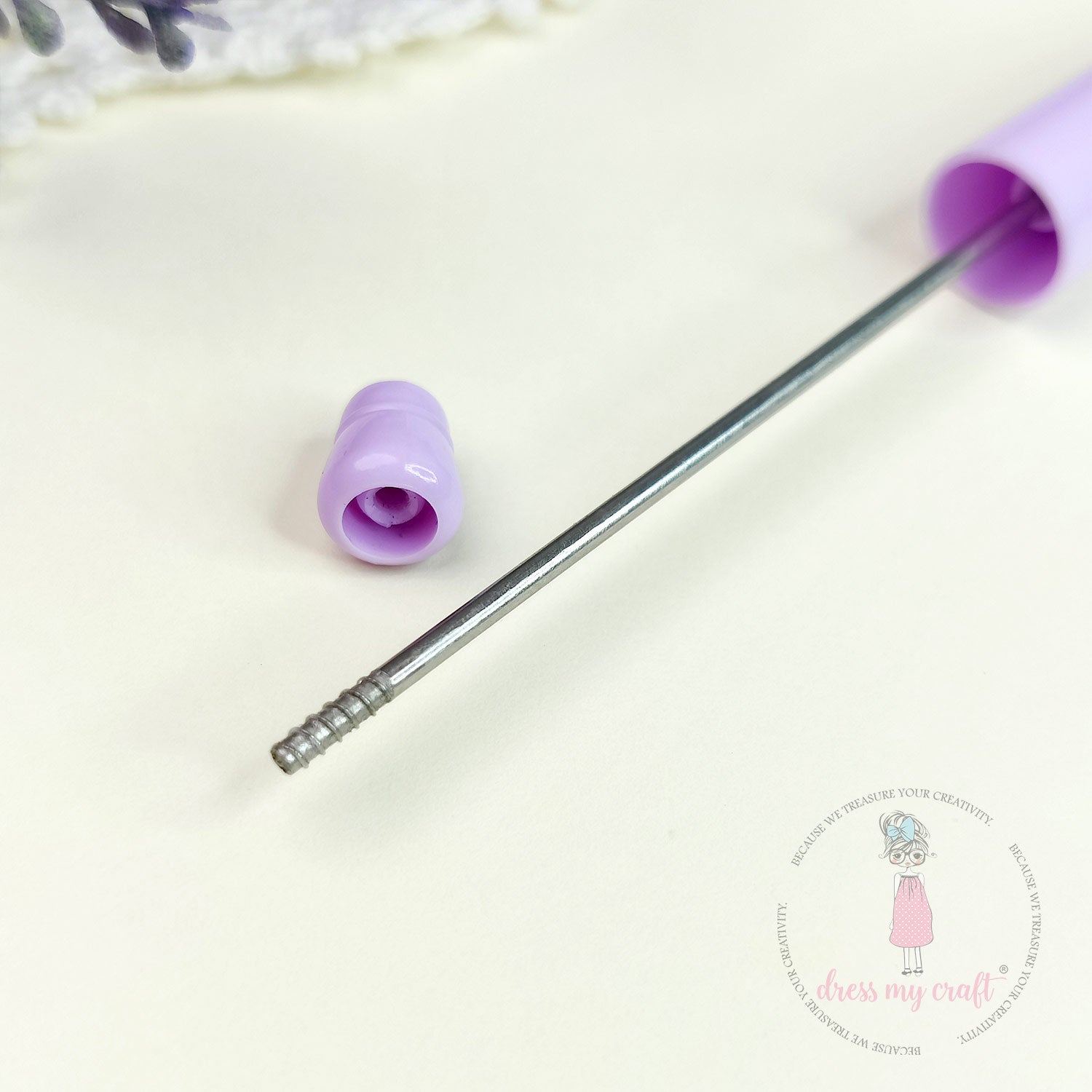 DIY Bead Pens - Pastel Lilac