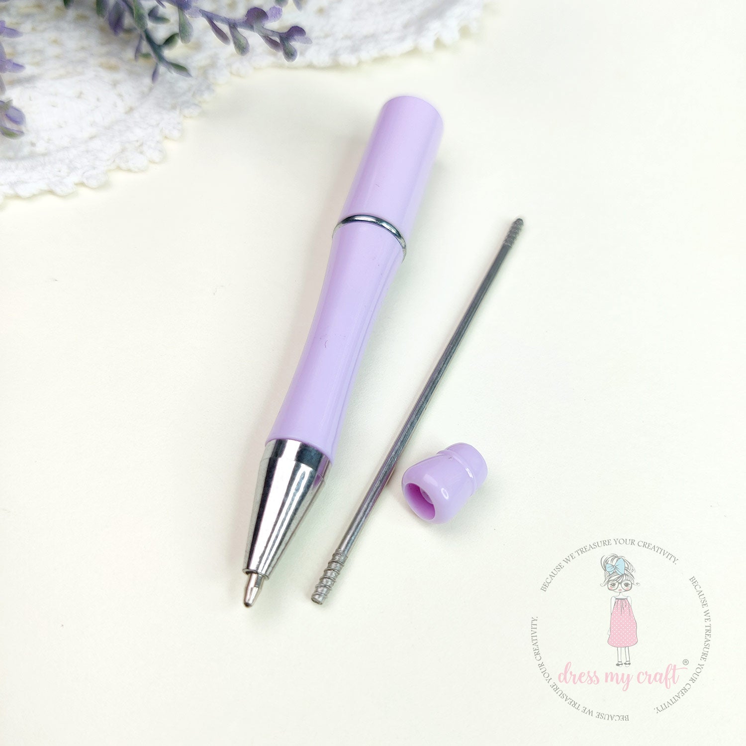 DIY Bead Pens - Pastel Lilac