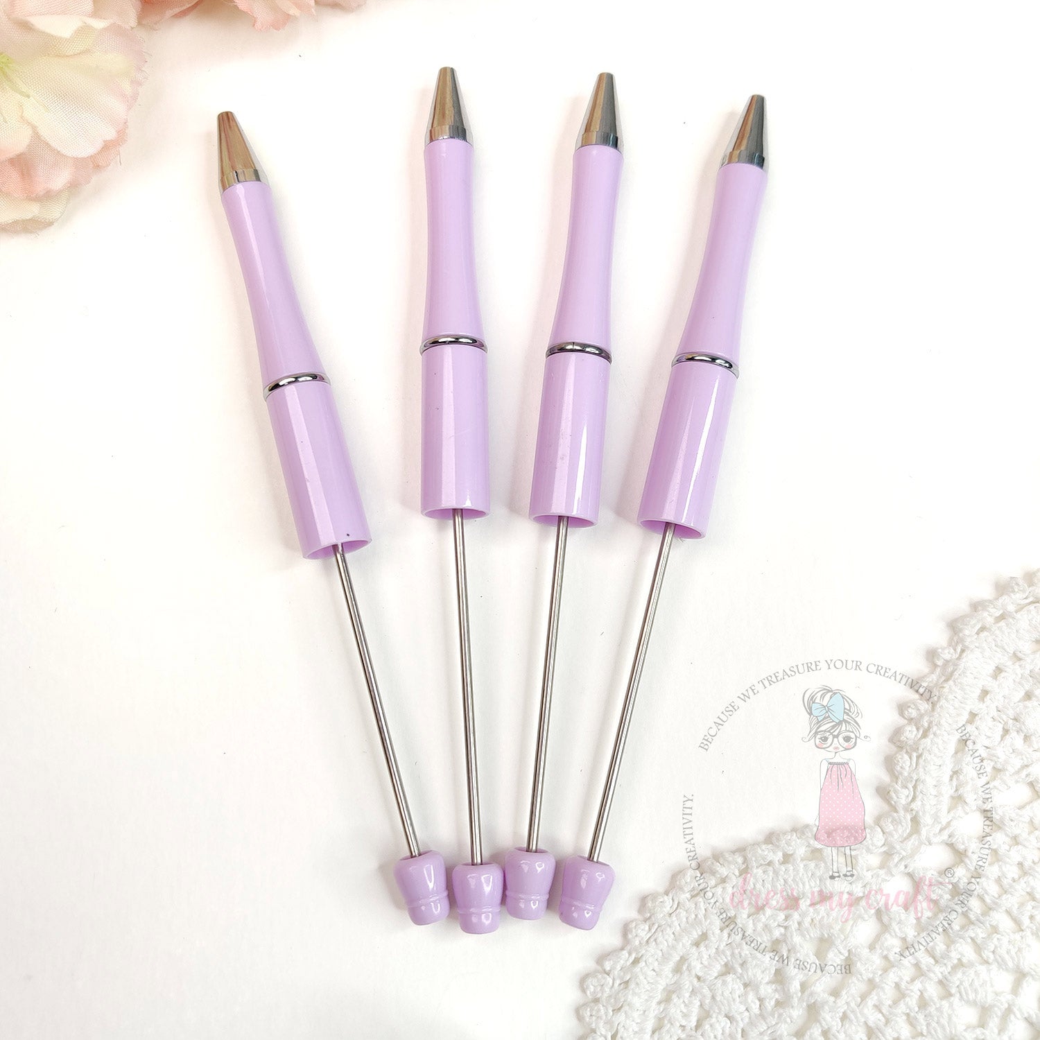 DIY Bead Pens - Pastel Lilac